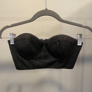 BabyBoo Sparkly Black Crop Top Coset